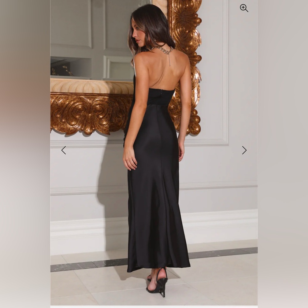 VIP ONLY MAXI DRESS BLACK - Picture 2 of 6